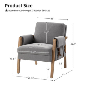 Josephine Armchair in Grey