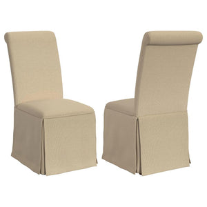 Shawna Set of 2 Skirted Dining Chair in Khaki