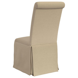 Shawna Set of 2 Skirted Dining Chair in Khaki