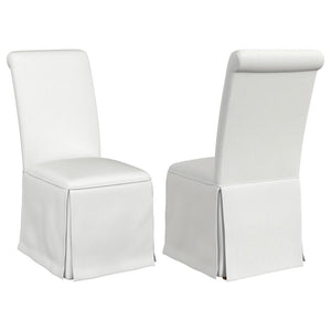 Shawna Set of 2 Skirted Dining Chair in White