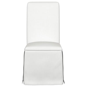 Shawna Set of 2 Skirted Dining Chair in White