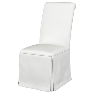 Shawna Set of 2 Skirted Dining Chair in White