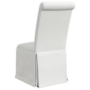 Shawna Set of 2 Skirted Dining Chair in White