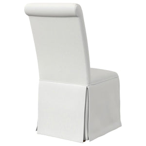 Shawna Set of 2 Skirted Dining Chair in White