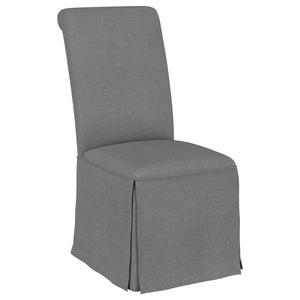 Shawna Set of 2 Skirted Dining Chair in Gray