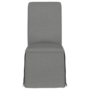 Shawna Set of 2 Skirted Dining Chair in Gray