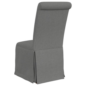 Shawna Set of 2 Skirted Dining Chair in Gray