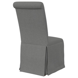 Shawna Set of 2 Skirted Dining Chair in Gray