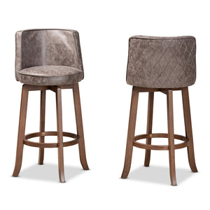 Adams Set of 2 Distressed Bar Stool Set