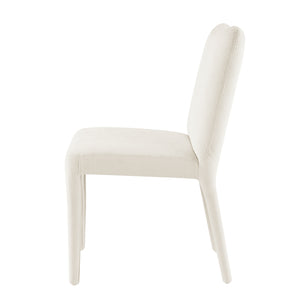 Alder Set of 2 Velvet Dining Chair in Zen White