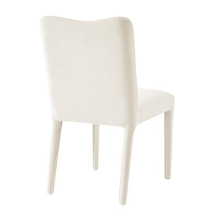 Alder Set of 2 Velvet Dining Chair in Zen White