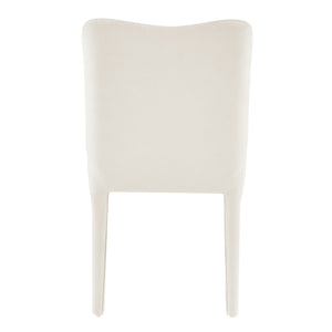 Alder Set of 2 Velvet Dining Chair in Zen White