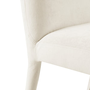 Alder Set of 2 Velvet Dining Chair in Zen White