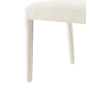 Alder Set of 2 Velvet Dining Chair in Zen White