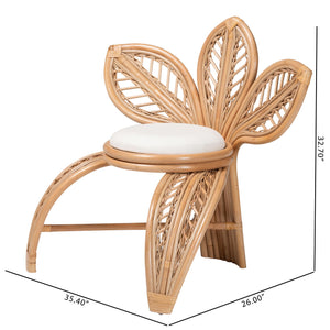 Bali & Pari Gresham Rattan Leaf Accent Chair