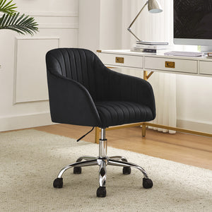 Gerhard Velvet Task Chair in Black