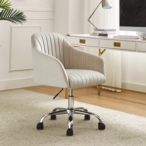 Gerhard Velvet Task Chair in Tan