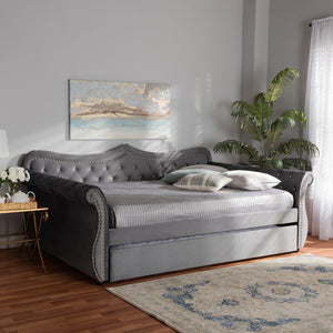 Abbie Crystal Tufted Day Bed with Trundle