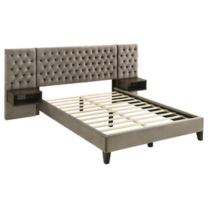 Marley Upholstered Platform Bed with Headboard Panels