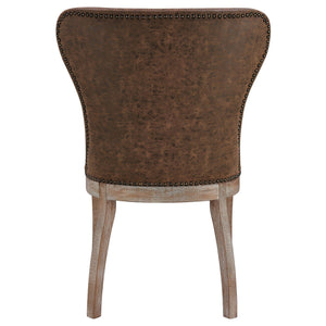 Dorsey Set of 2 Dining Chair in Nubuck Chocolate