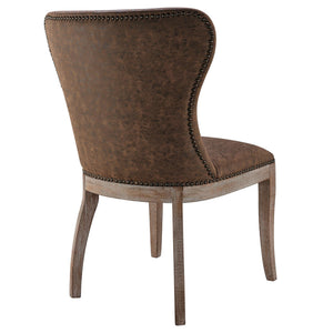 Dorsey Set of 2 Dining Chair in Nubuck Chocolate