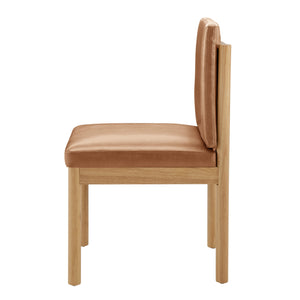 Melvin Set of 2 PU Dining Chairs in Borneo Chocolate