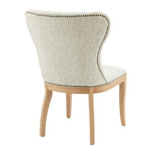 Dorsey Set of 2 Fabric Dining Side Chairs in Pasadena Beige