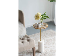 Gold Agate Brass Side Table