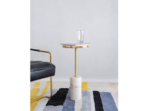 Gold Agate Brass Side Table