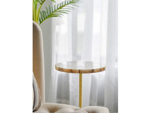 Gold Agate Brass Side Table