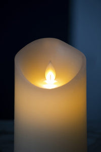 Set of 3 Ivory LED Candles with Remote Timer