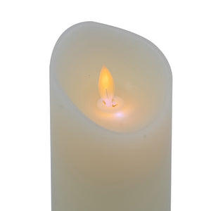 Set of 3 Ivory LED Candles with Remote Timer