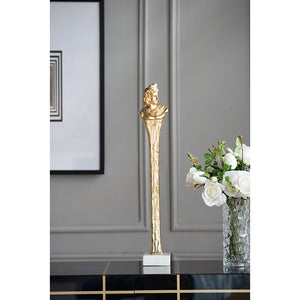 Elongated Gold Roman Statue