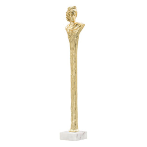 Elongated Gold Roman Statue