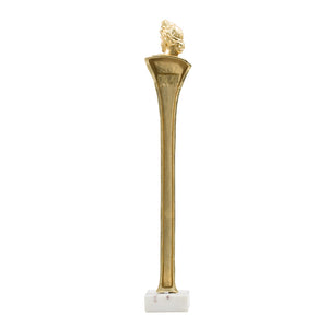 Elongated Gold Roman Statue