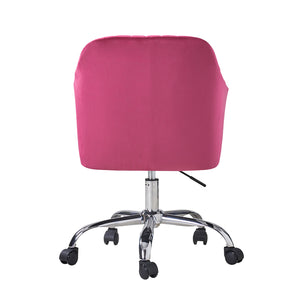 Gerhard Velvet Task Chair in Fushia