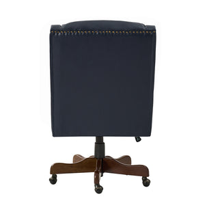 Viv Leather Executive Task Chair in Navy