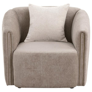 Townsend Chenille Arm Chair in Latte