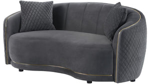 Brookside Velvet Upholstered Curved Sofa