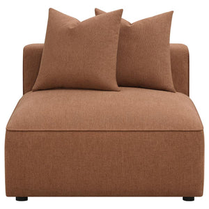 Jennifer 6-piece Upholstered Modular Sectional in Terracotta