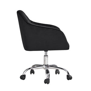 Gerhard Velvet Task Chair in Black