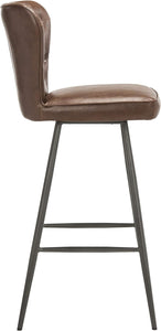 Aster Set of 2 Tufted Bar Stool in Brown