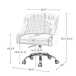 Lydia Task Chair in Grey