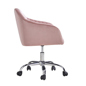 Gerhard Velvet Task Chair in Pink