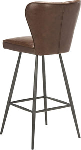 Aster Set of 2 Tufted Bar Stool in Brown