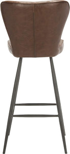 Aster Set of 2 Tufted Bar Stool in Brown