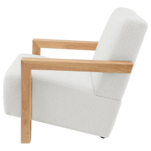 Fitzroy Boucle Accent Arm Chair in Ivory