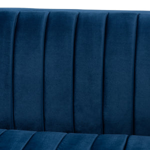 Aveline Velvet Sofa in Blue