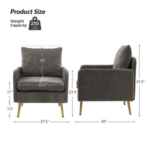 Giovann Armchair in Grey