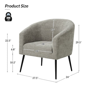 George Modern Boucle Armchair in Grey